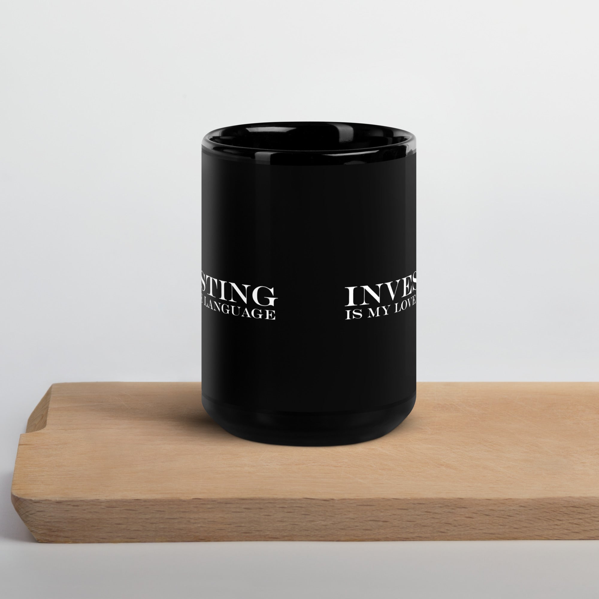 Investing is My Love Language Black Classic Coffee Cup