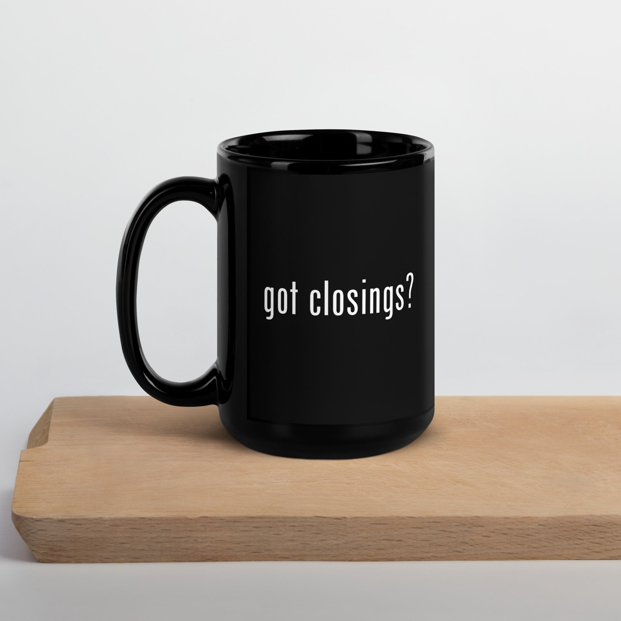 Got Closings Black Classic Coffee Cup