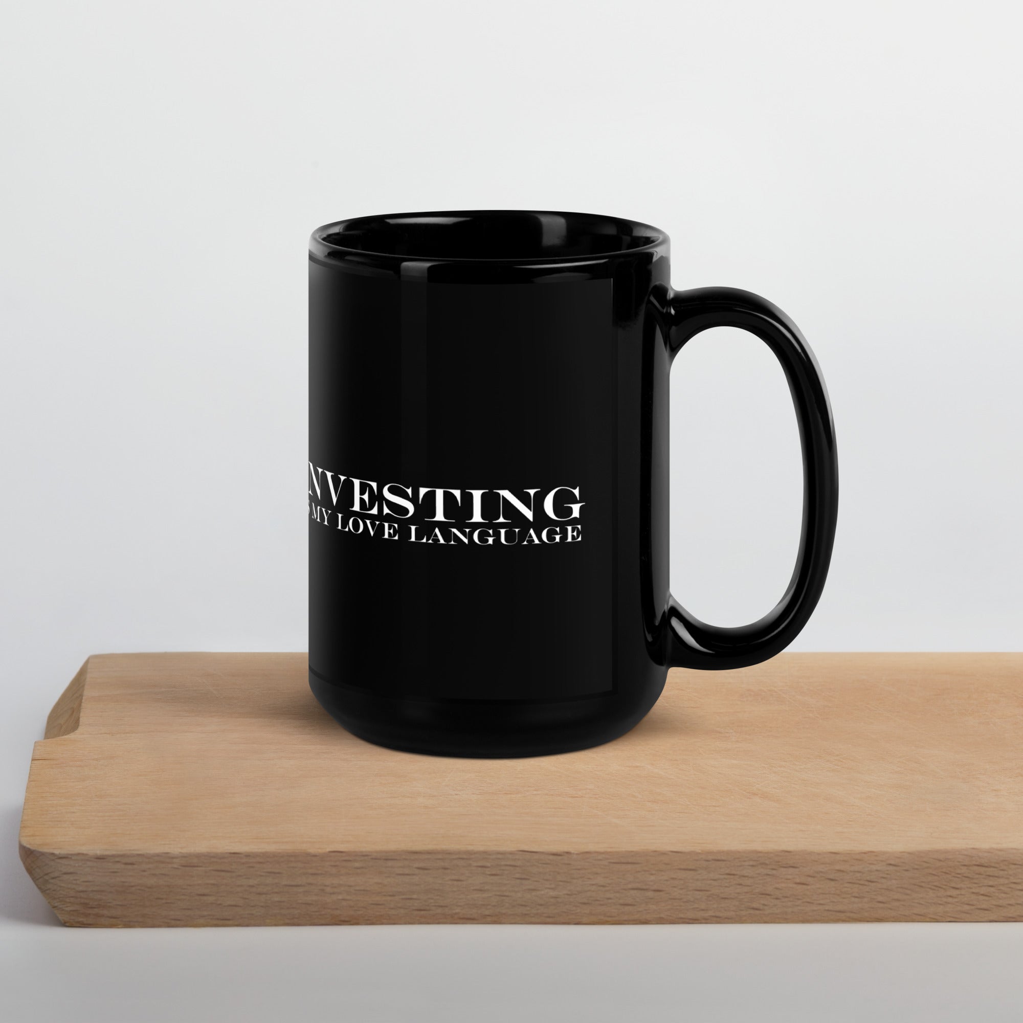 Investing is My Love Language Black Classic Coffee Cup