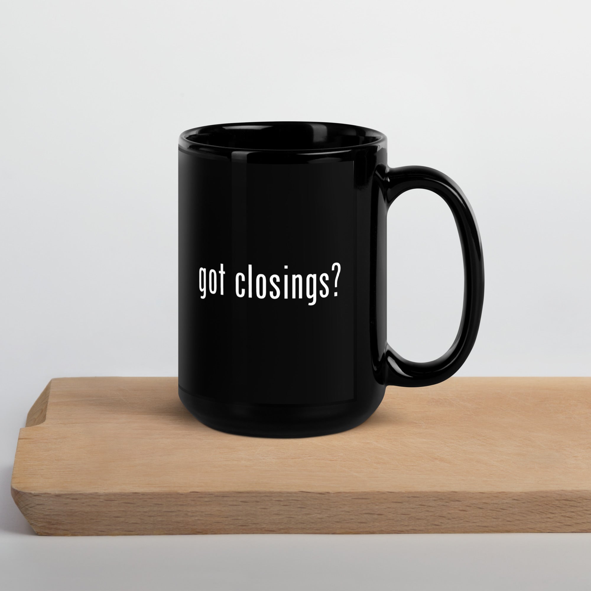 Got Closings Black Classic Coffee Cup